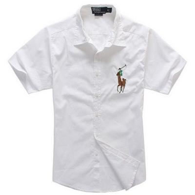 Ralph Lauren short sleeve shirt -  solid white 